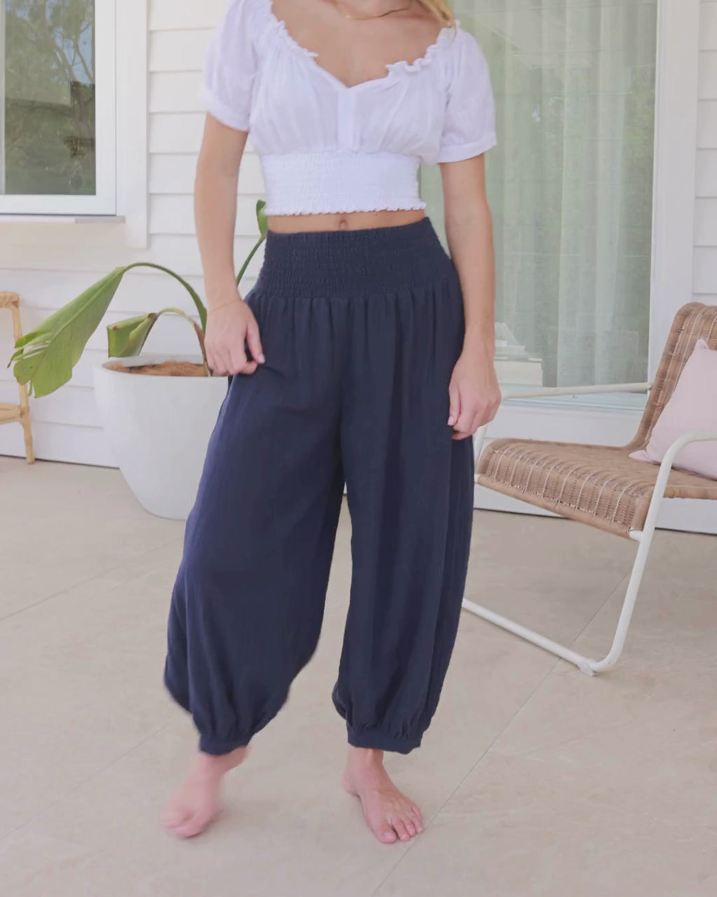 ZARA PANT NAVY