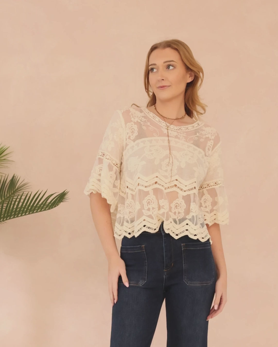 ROSE TOP VINTAGE CREAM