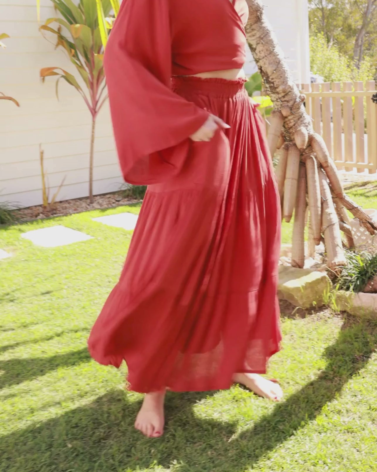 GIGI MAXI SKIRT TERRACOTTA