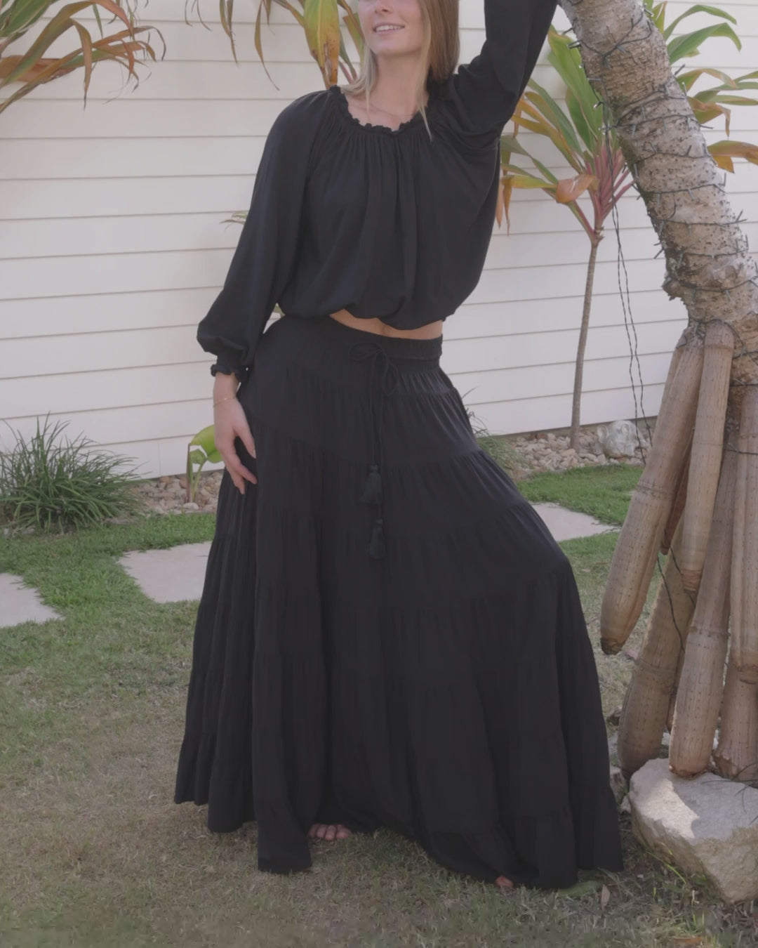 PENNY MAXI SKIRT BLACK