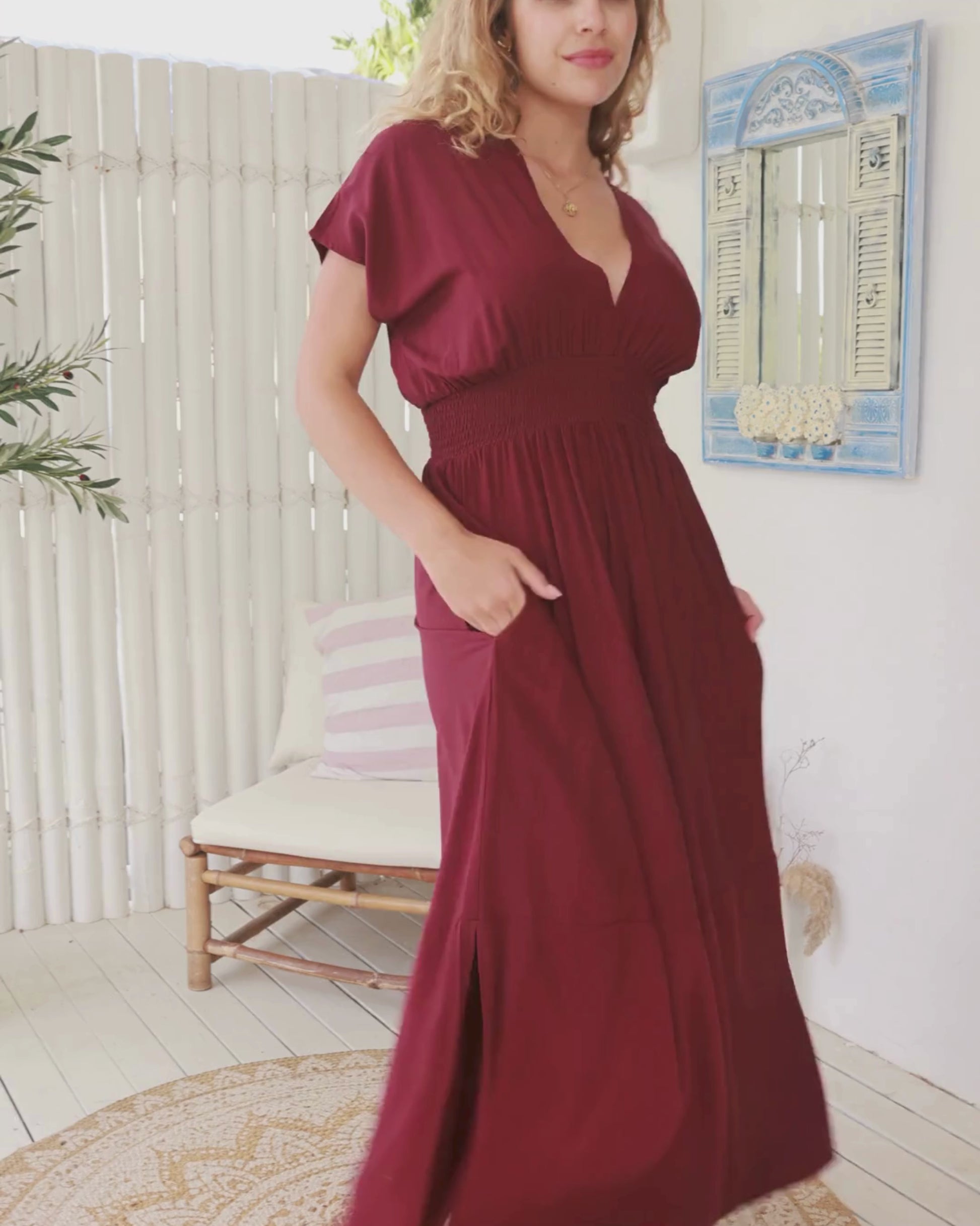 ZEN MAXI DRESS SANGRIA