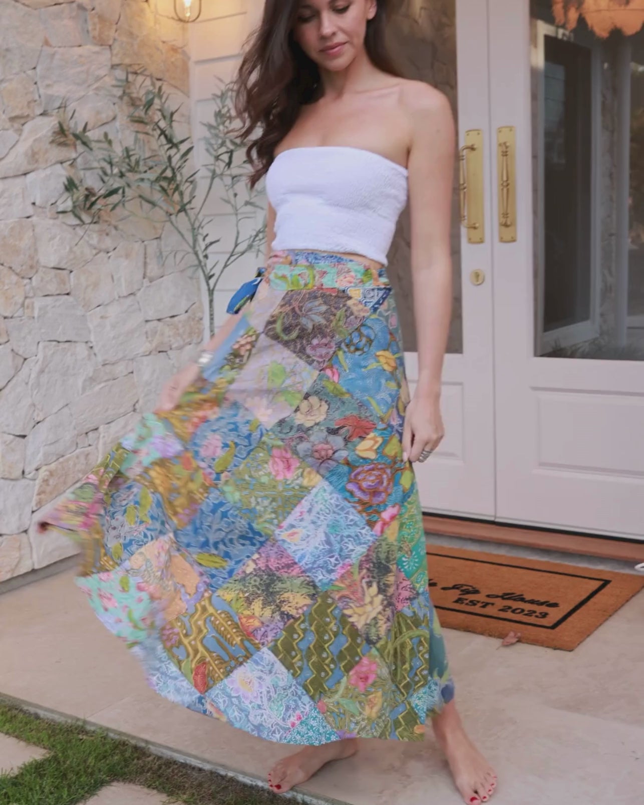 BETH MAXI SKIRT BLUE