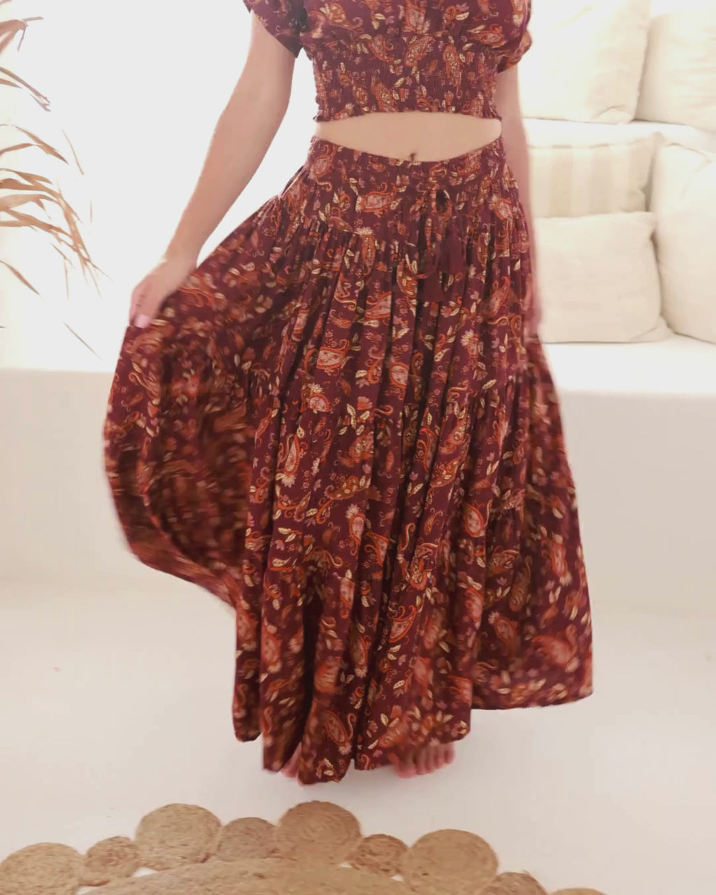 OAKLEY MAXI SKIRT SALTED CARAMEL