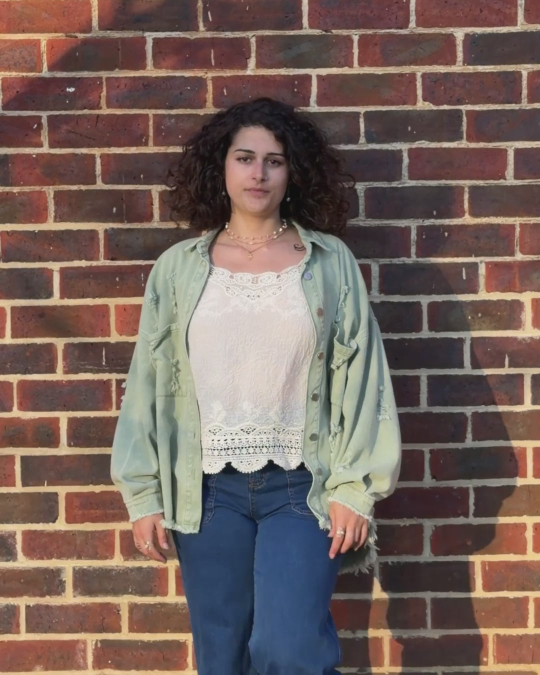 BETTY DENIM JACKET SAGE