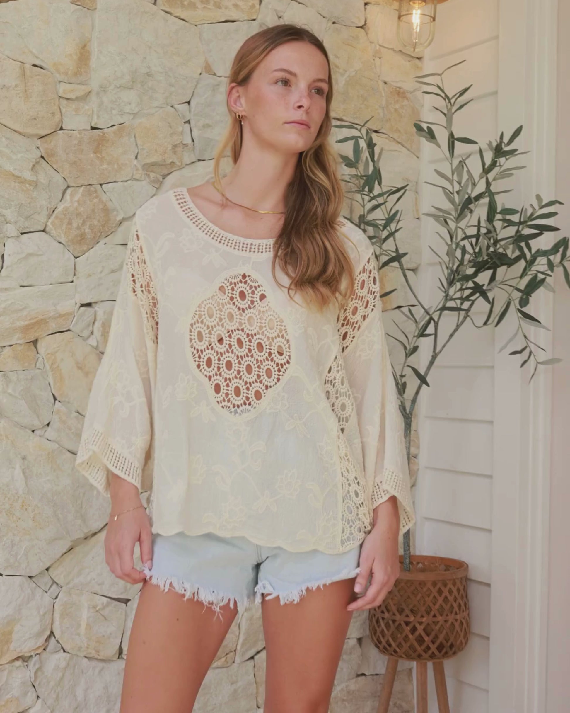 JEMMA TOP VINTAGE CREAM