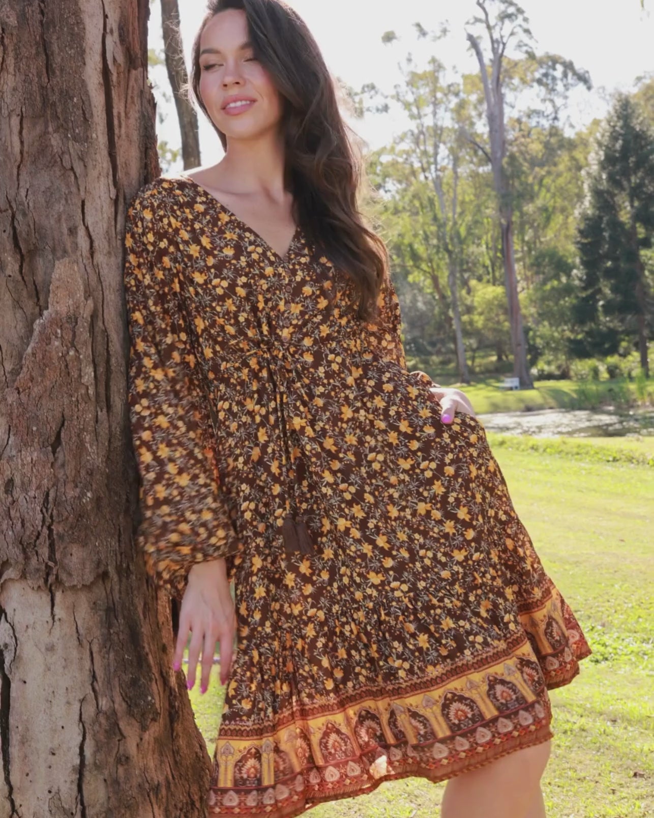 HARPER MINI DRESS MARMALADE SKIES