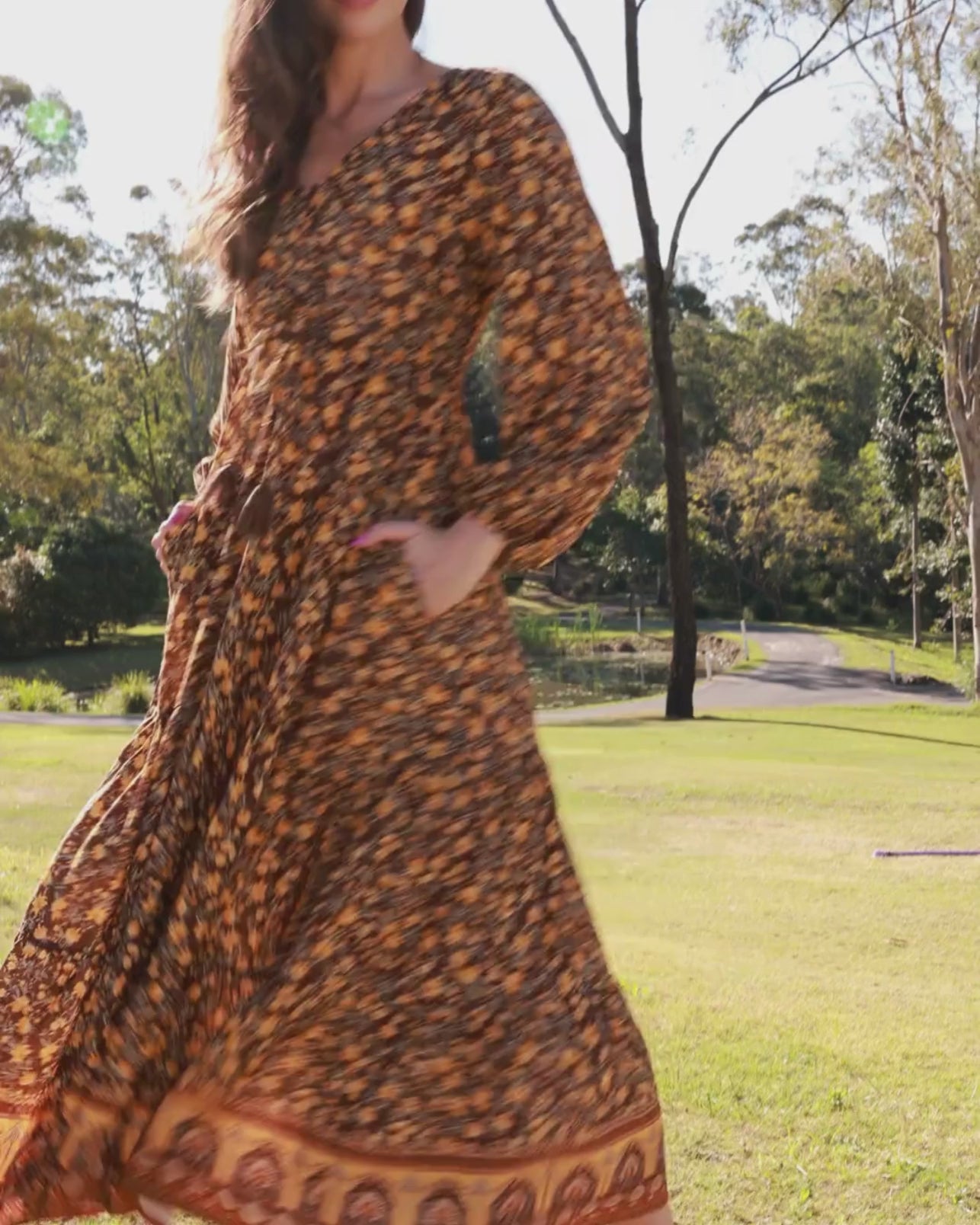 DIXIE MAXI DRESS MARMALADE SKIES