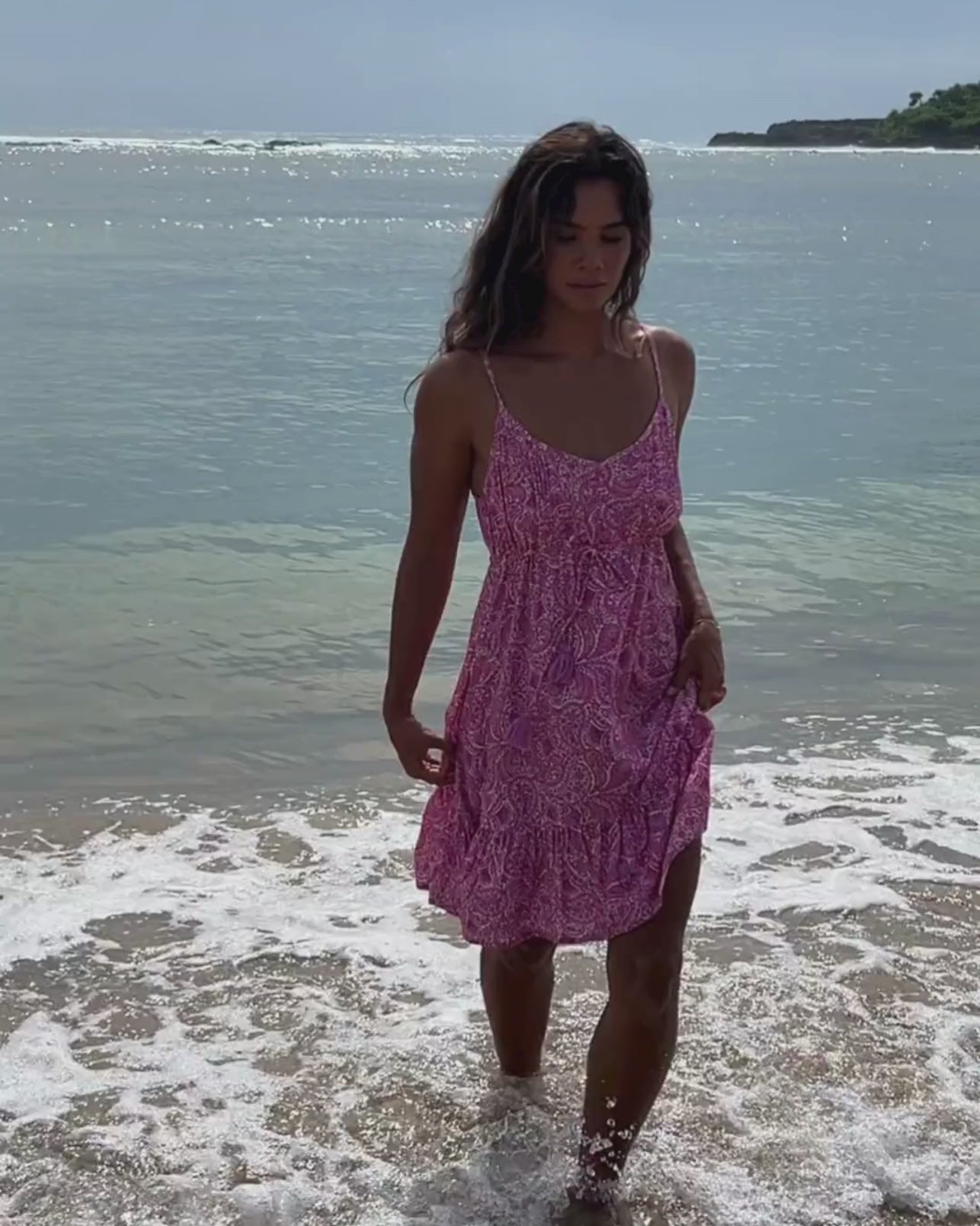 ALANI MINI DRESS PEACH FIZZ