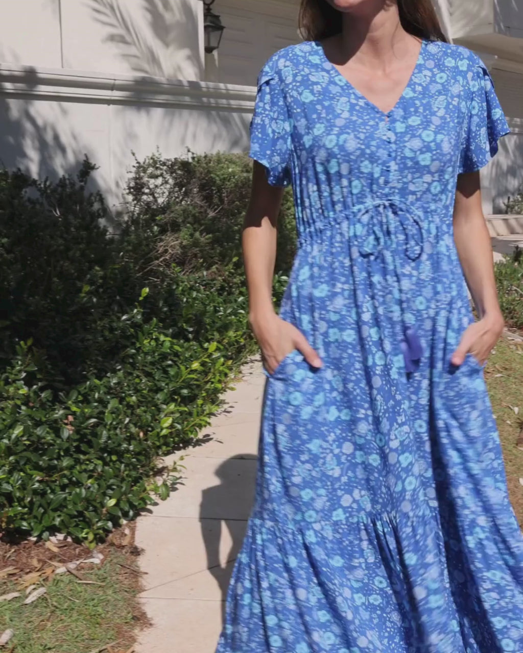 SIA MAXI DRESS BLUE LAGOON