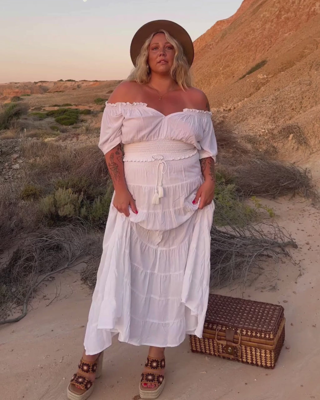 PENNY MAXI SKIRT WHITE