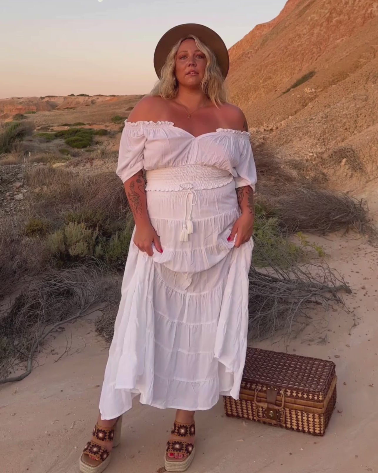 PENNY MAXI SKIRT WHITE