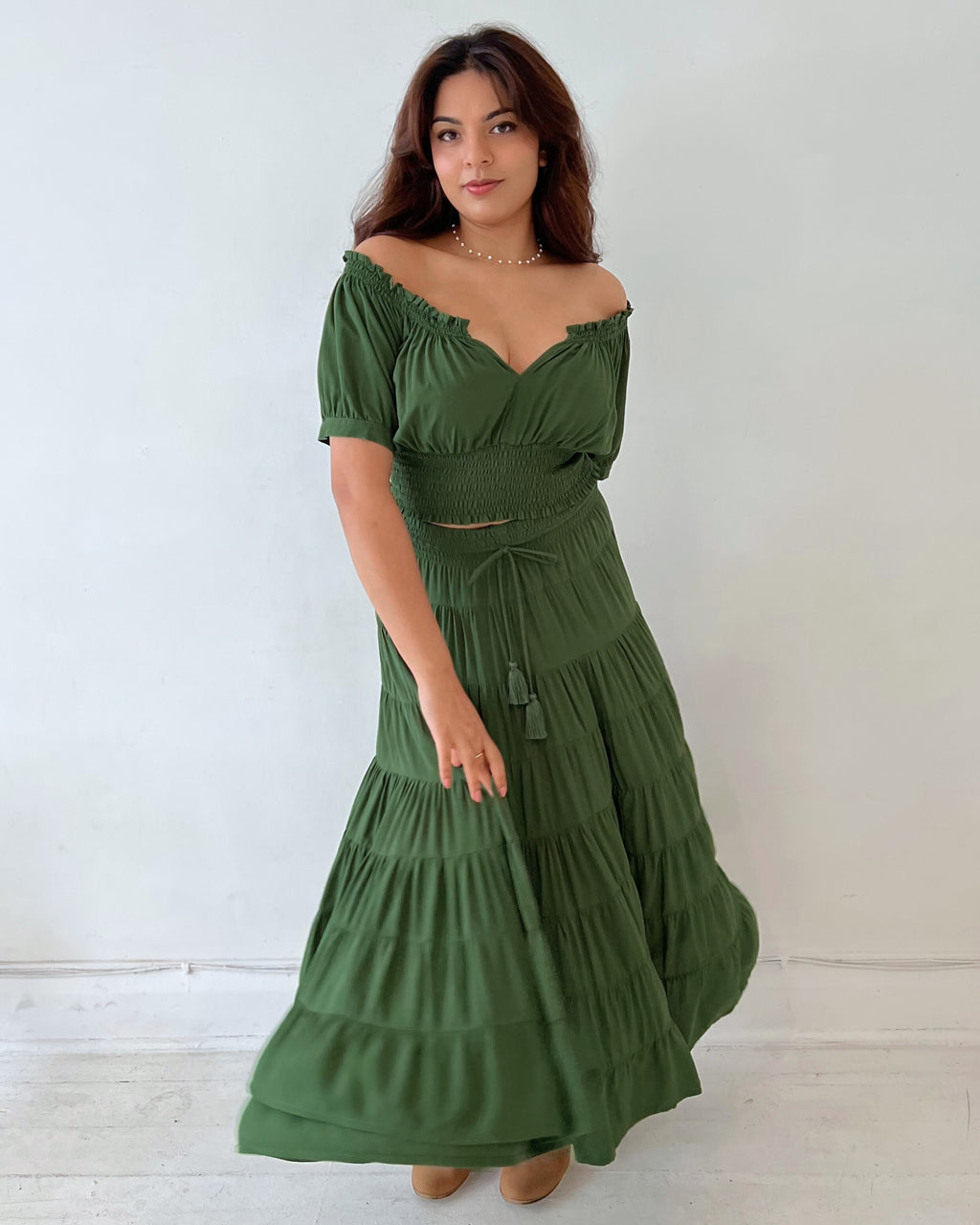PENNY MAXI SKIRT PINE