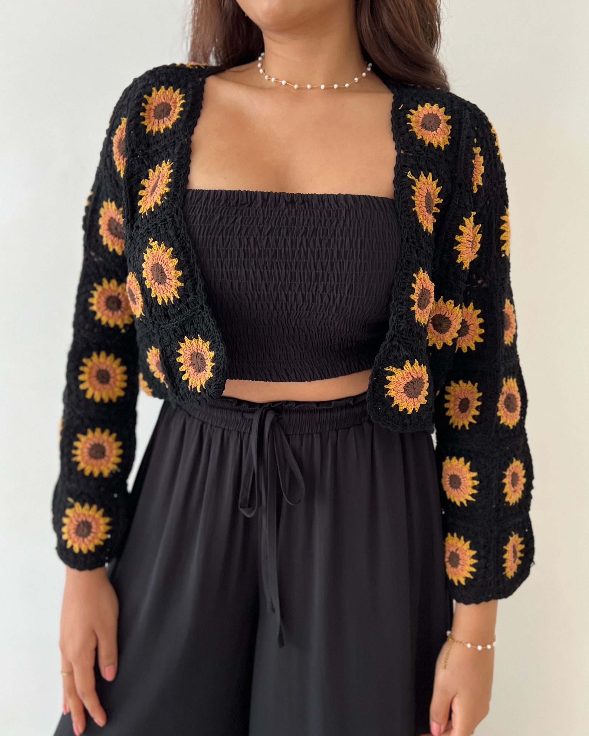 SUNFLOWER CARDIGAN BLACK