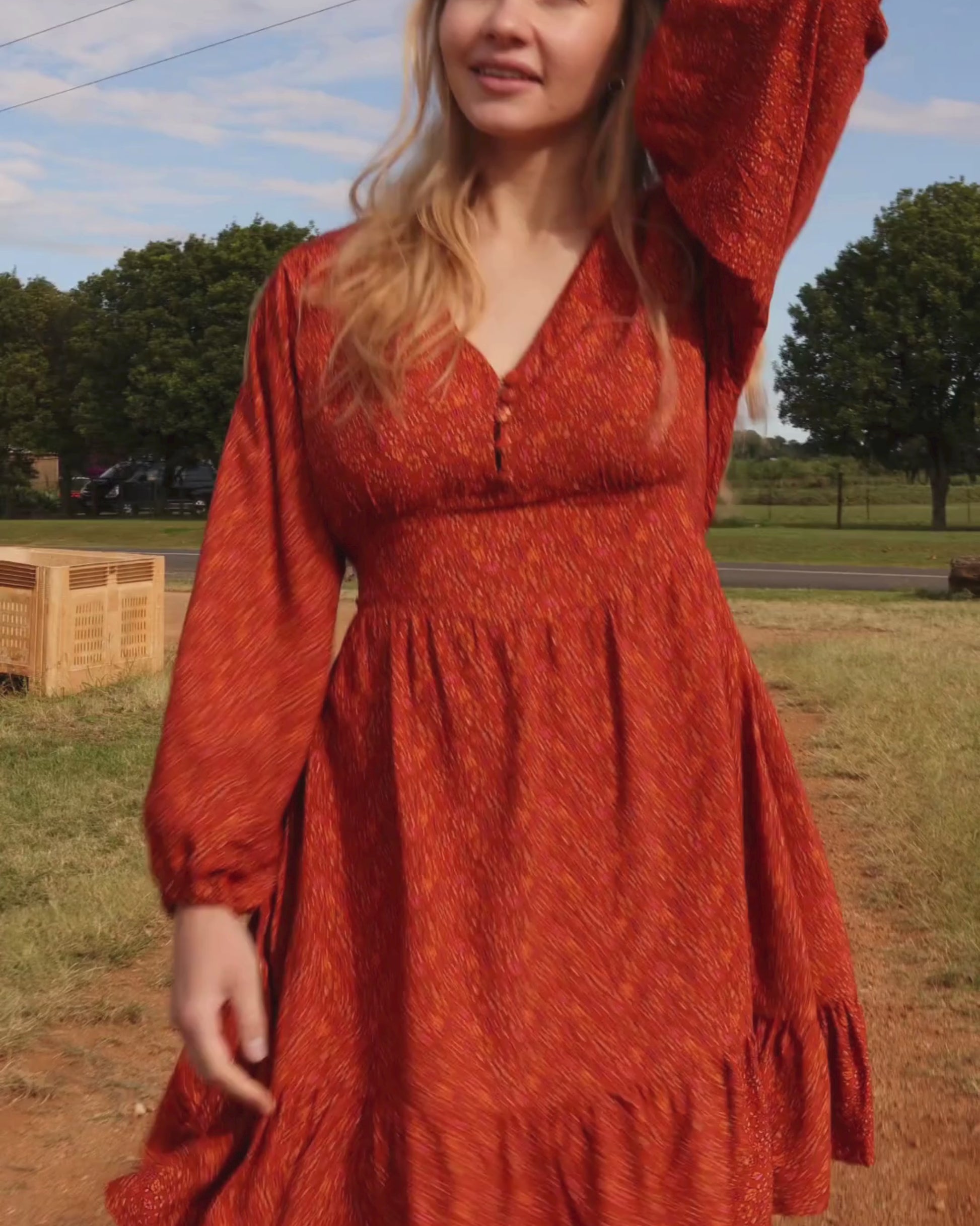 JAYA MINI DRESS PUMPKIN SPICE