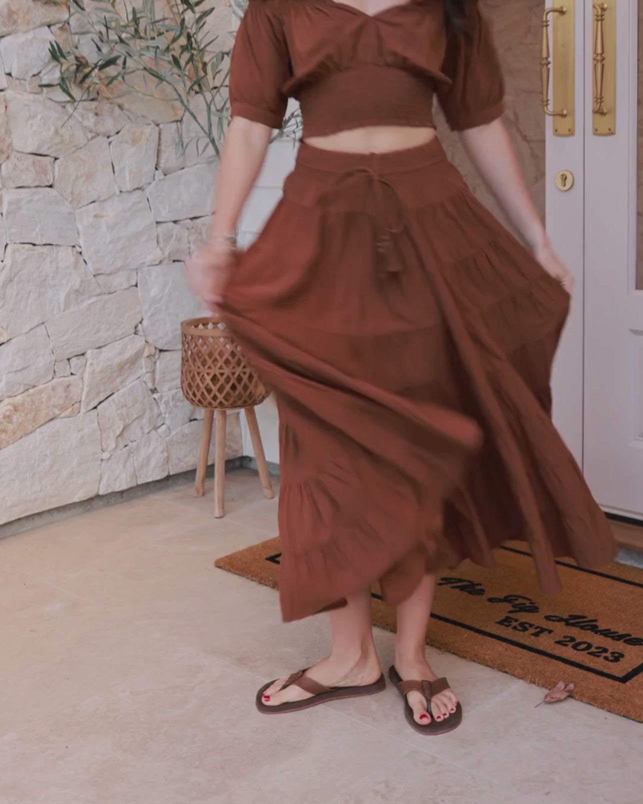 PENNY MAXI SKIRT CHOCOLATE