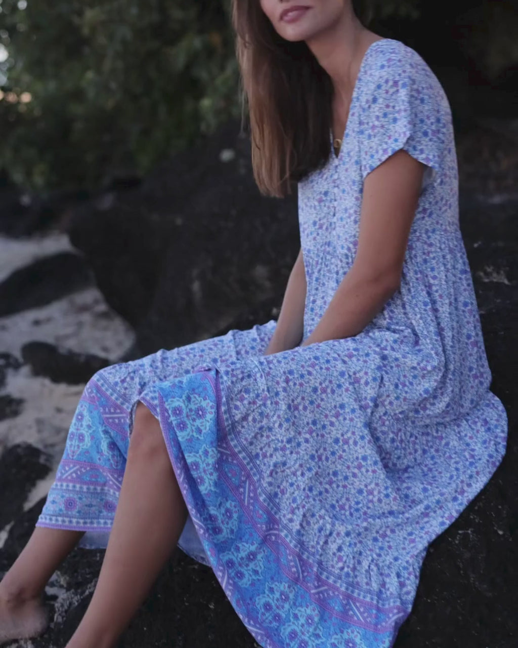 WANDERLUST MAXI DRESS AZURE