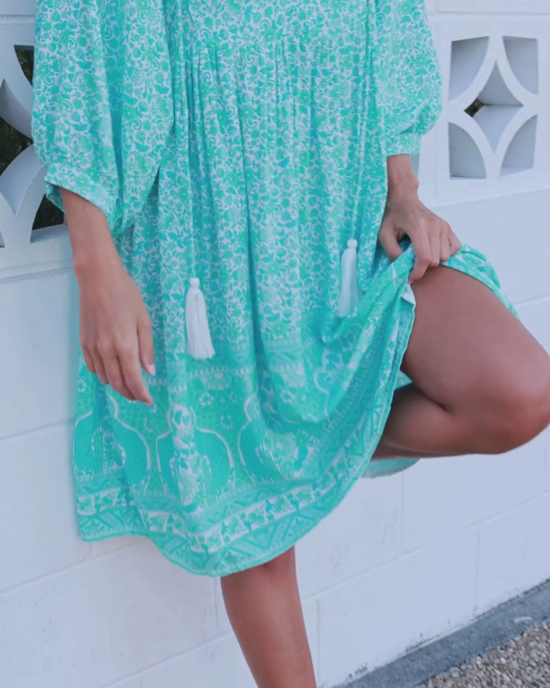 LACI MINI DRESS SEA MIST