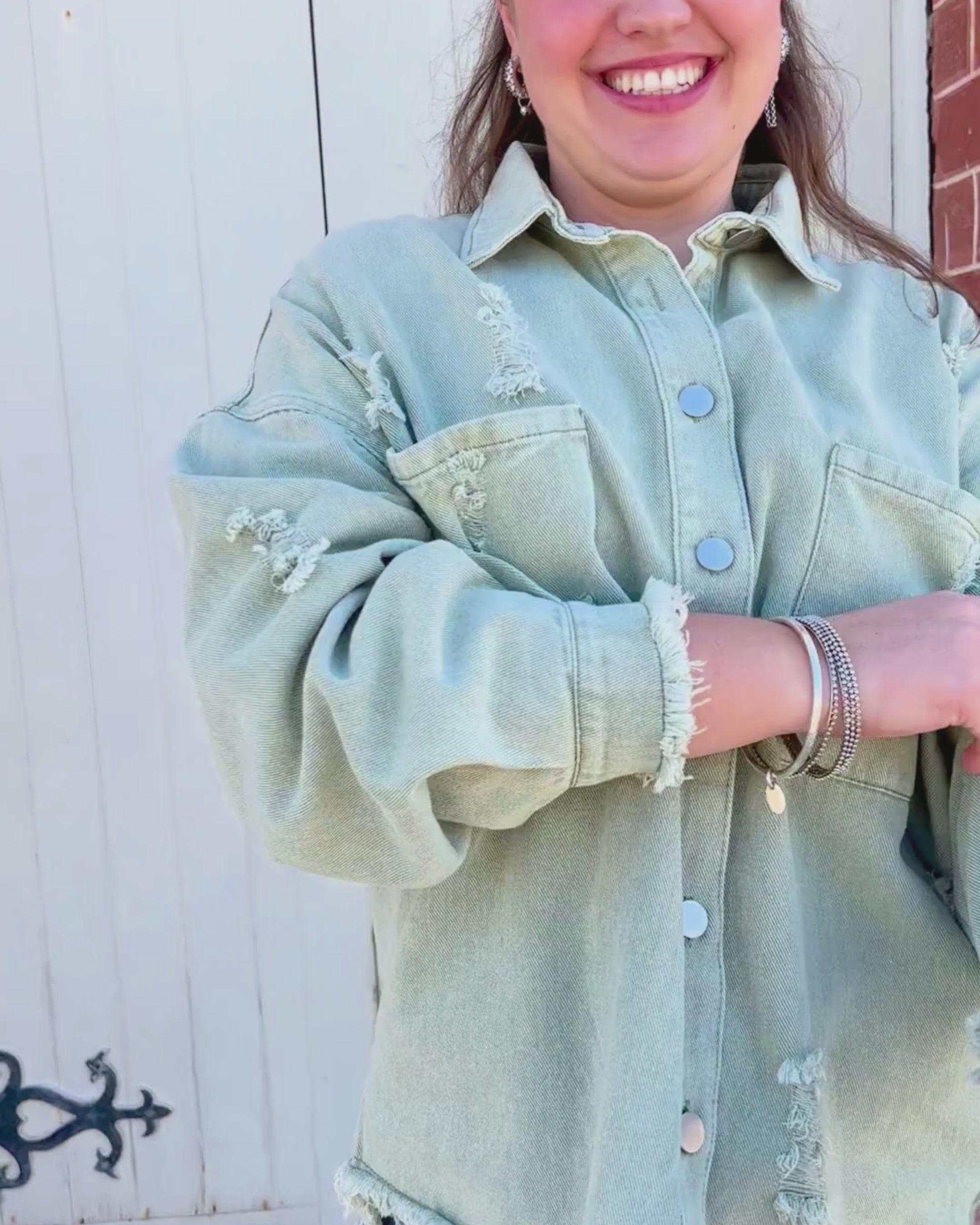 BETTY DENIM JACKET SAGE