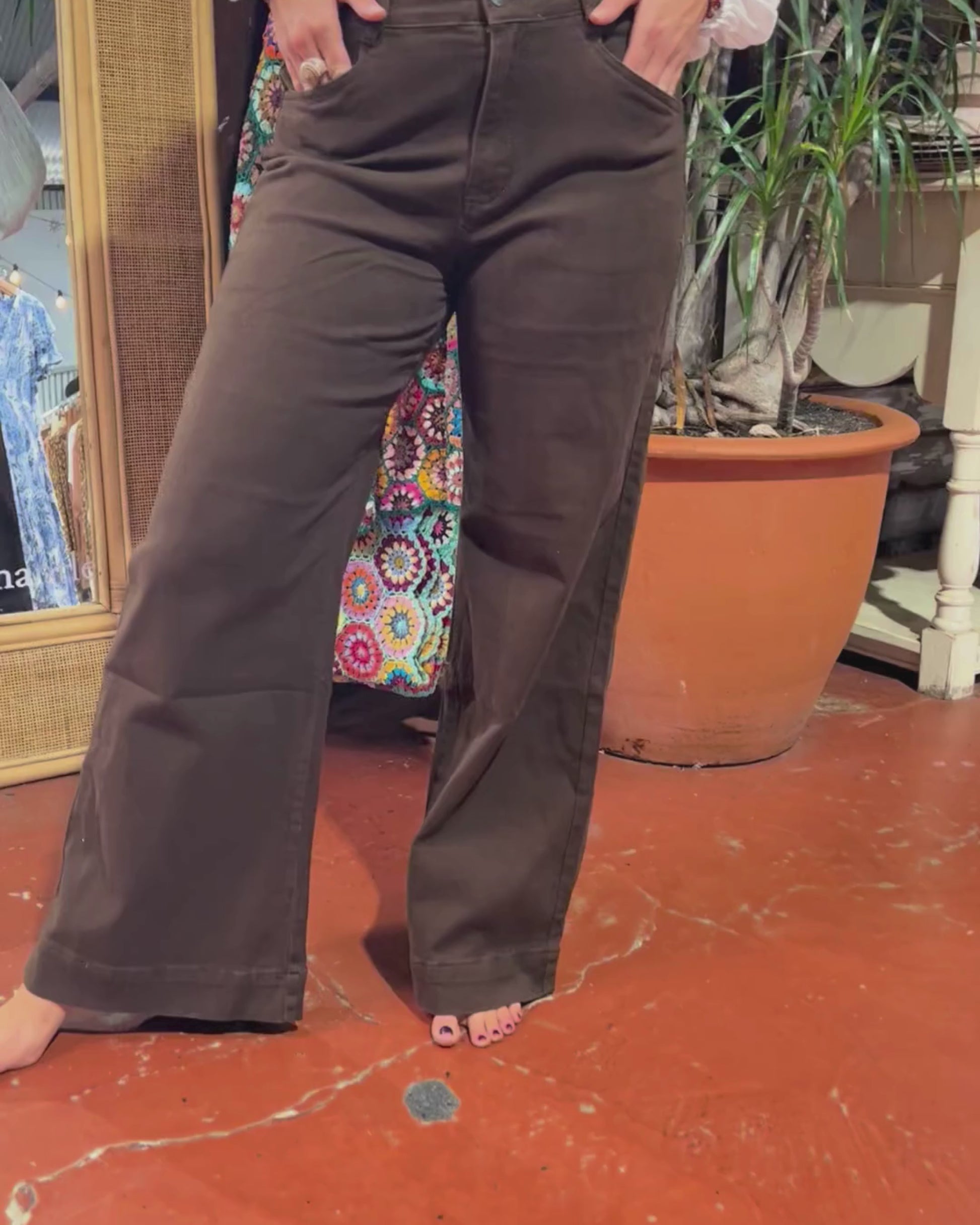 HARMONY DENIM JEANS DARK CHOCOLATE