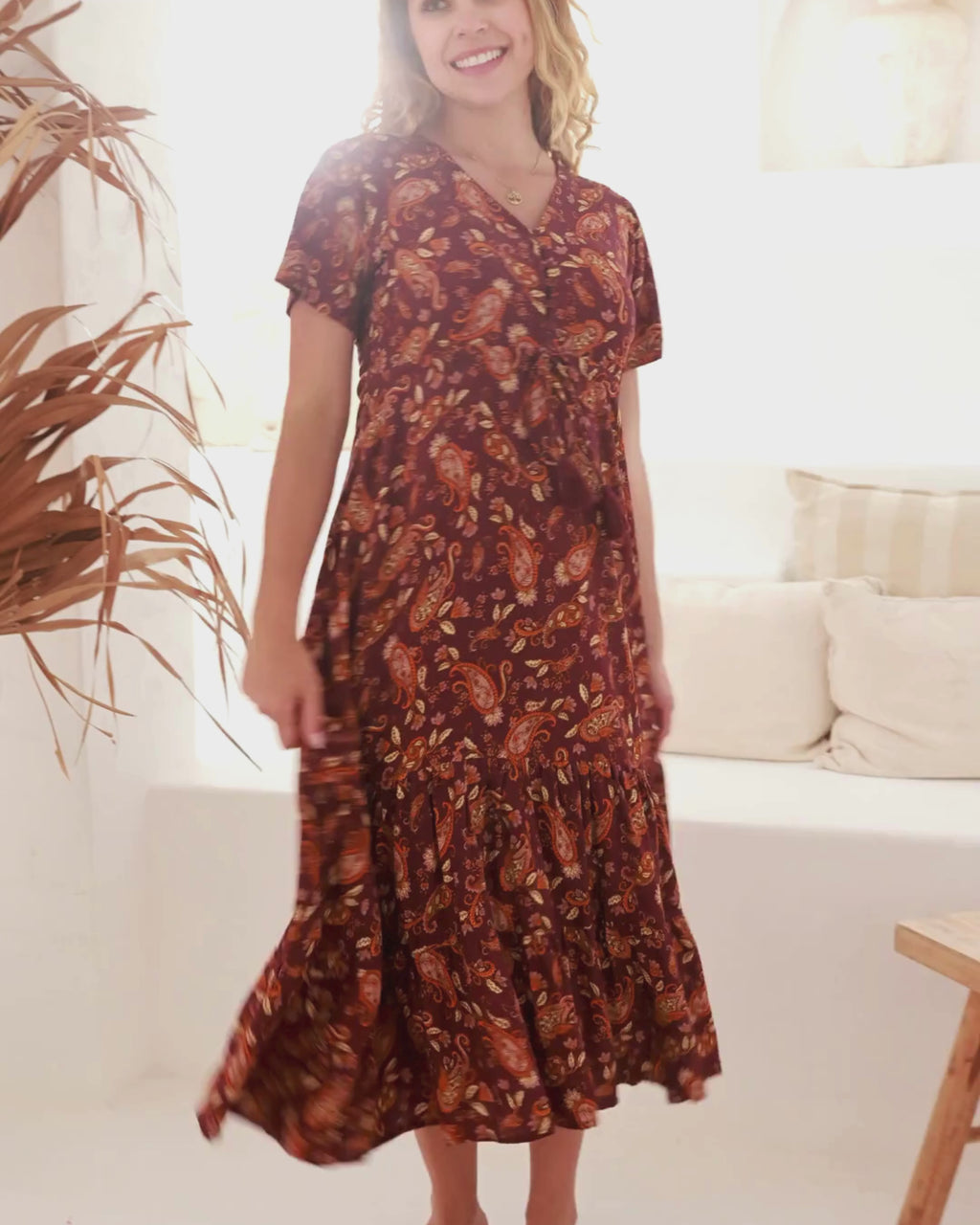 MANDY MIDI DRESS SALTED CARAMEL