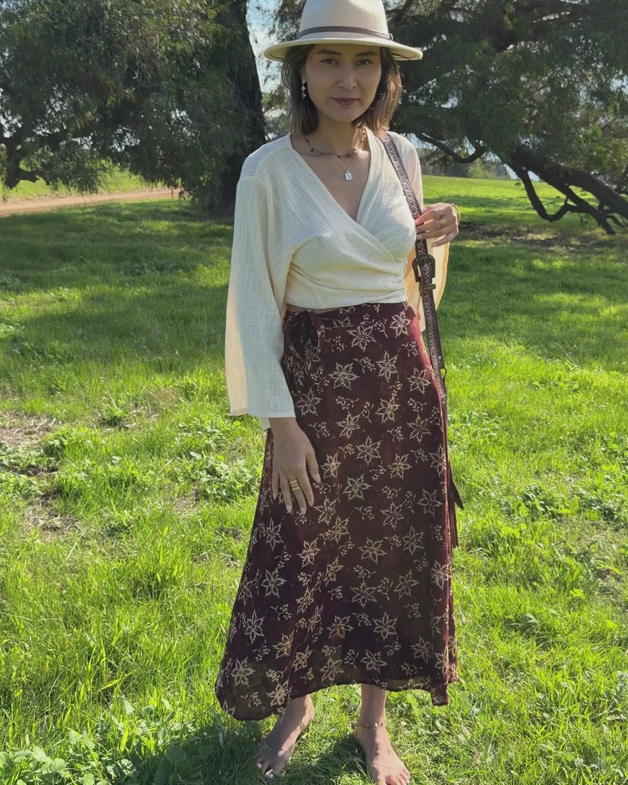 OLA WRAP SKIRT TEAK