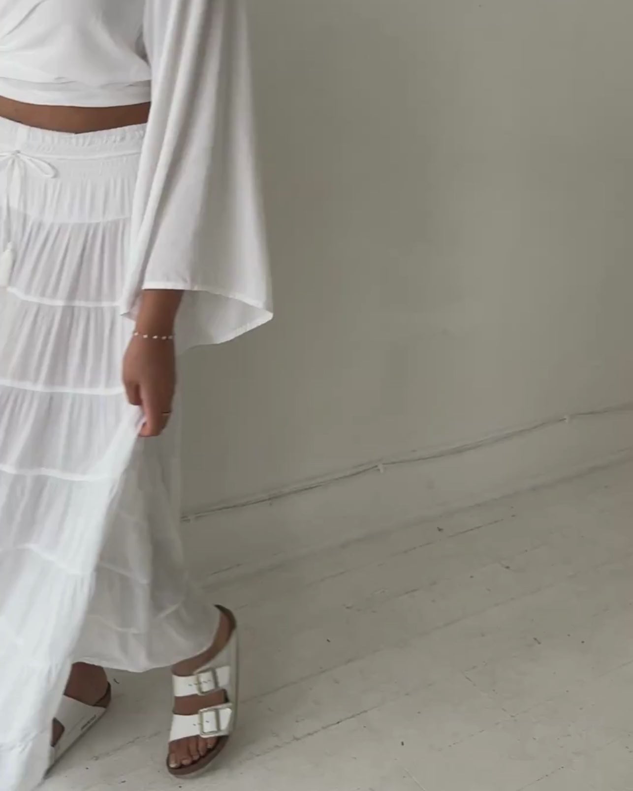 PENNY MAXI SKIRT WHITE