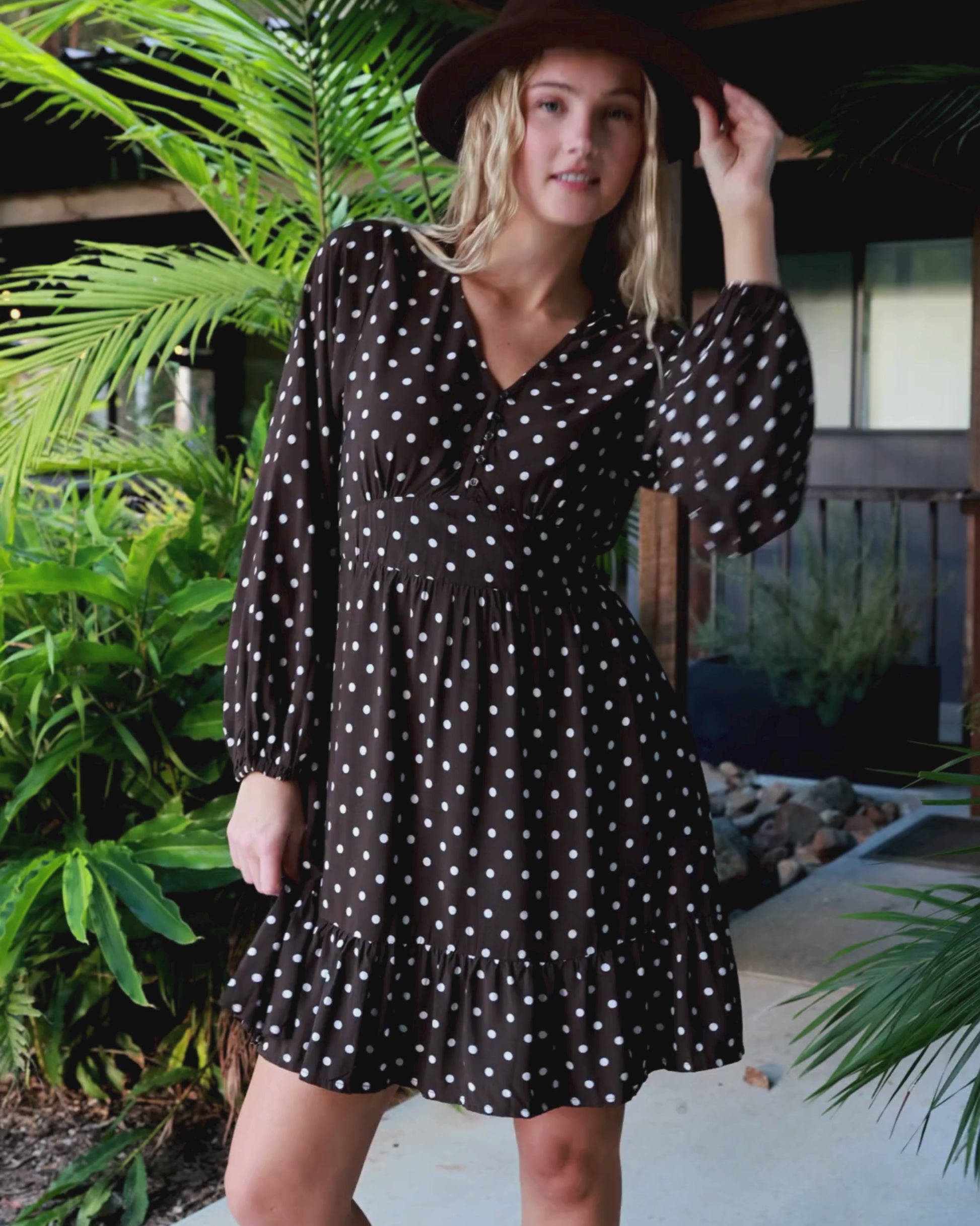 JAYA MINI DRESS FUDGE