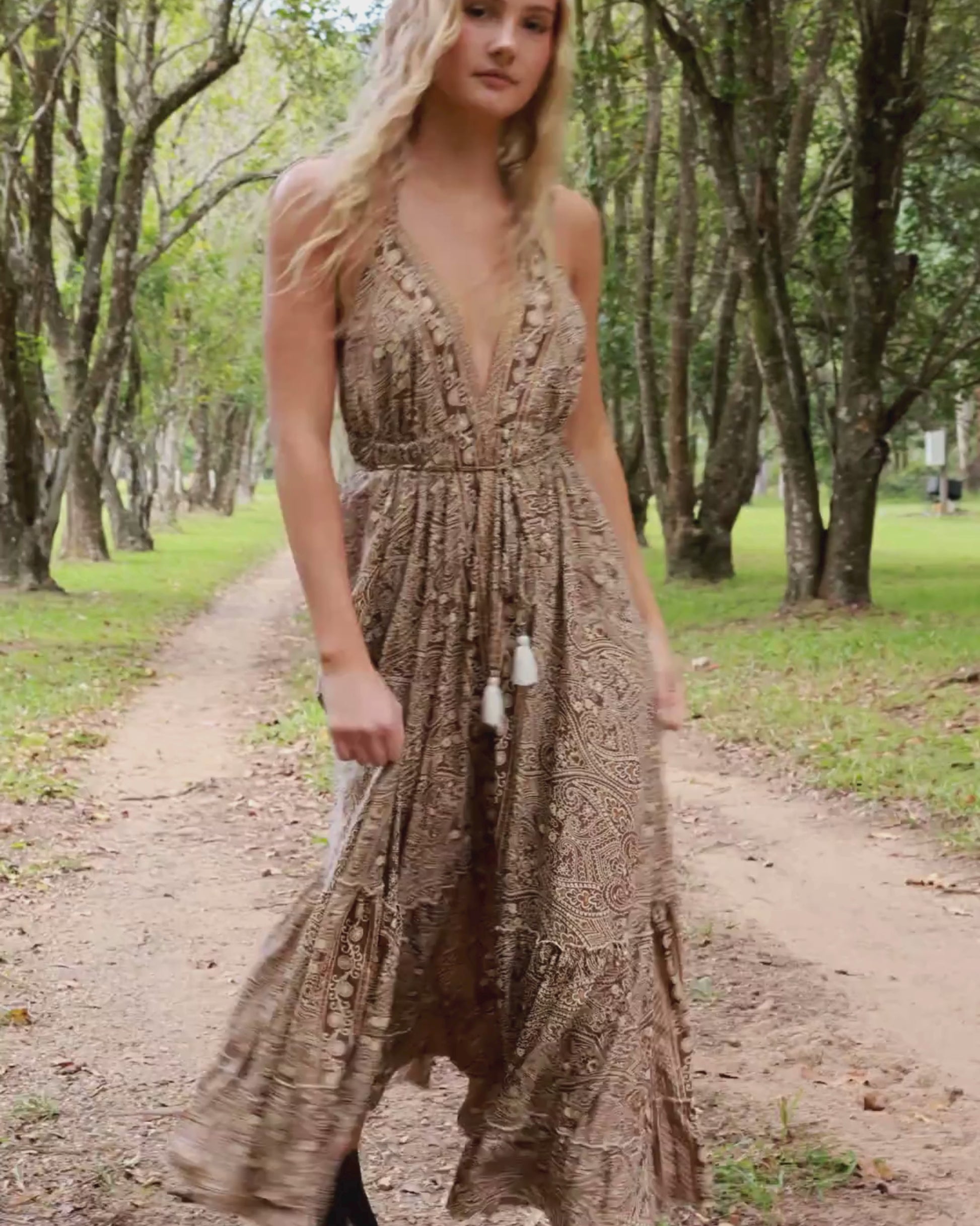SELAH MAXI DRESS GOLD DUST