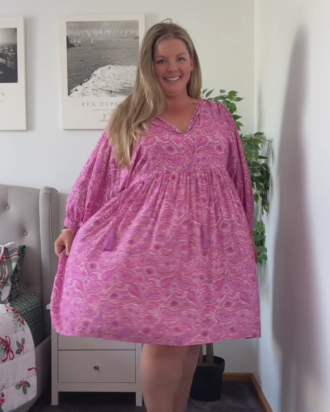 LACI MINI DRESS PEACH FIZZ
