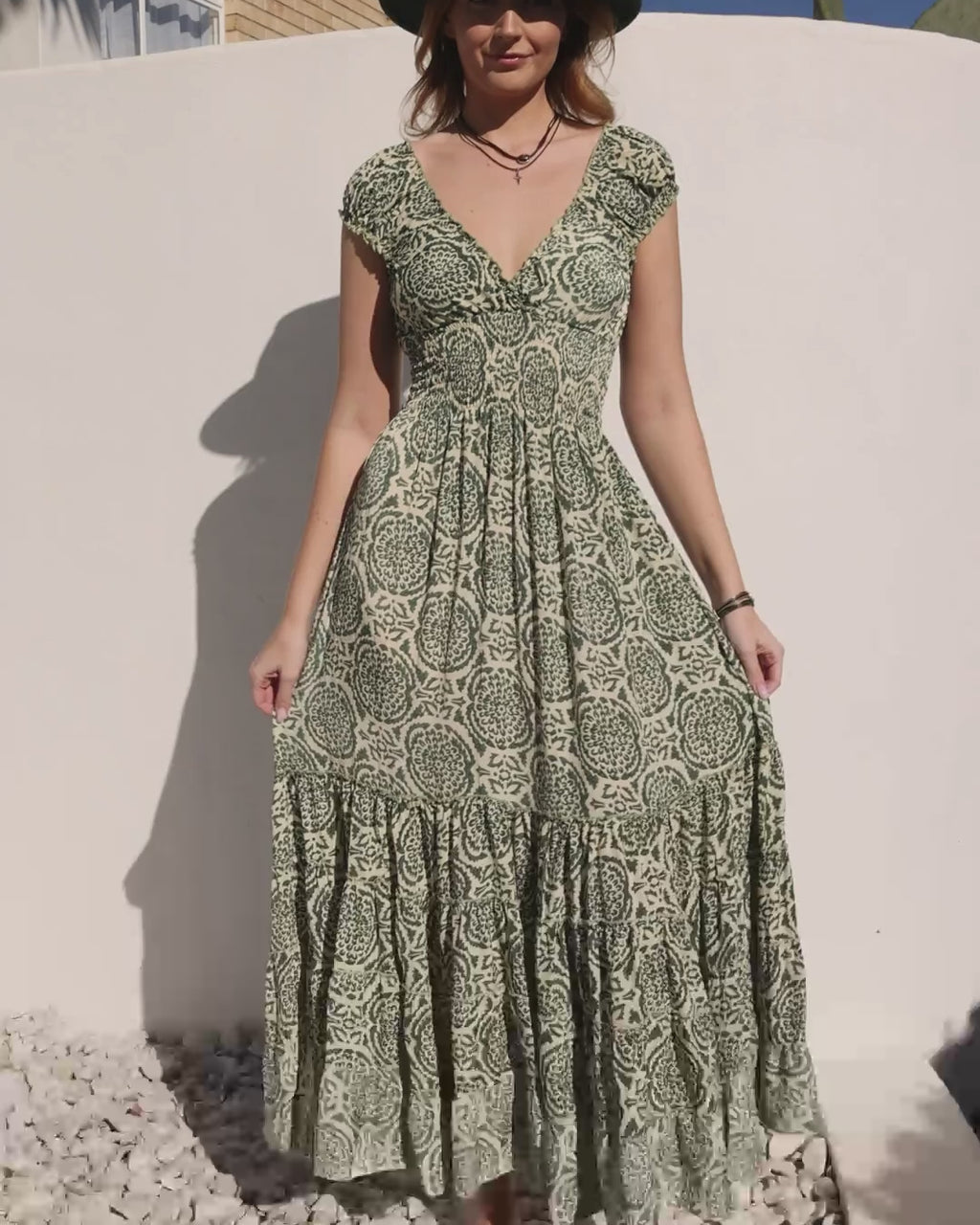 SAMARA MAXI DRESS WILD MOSS
