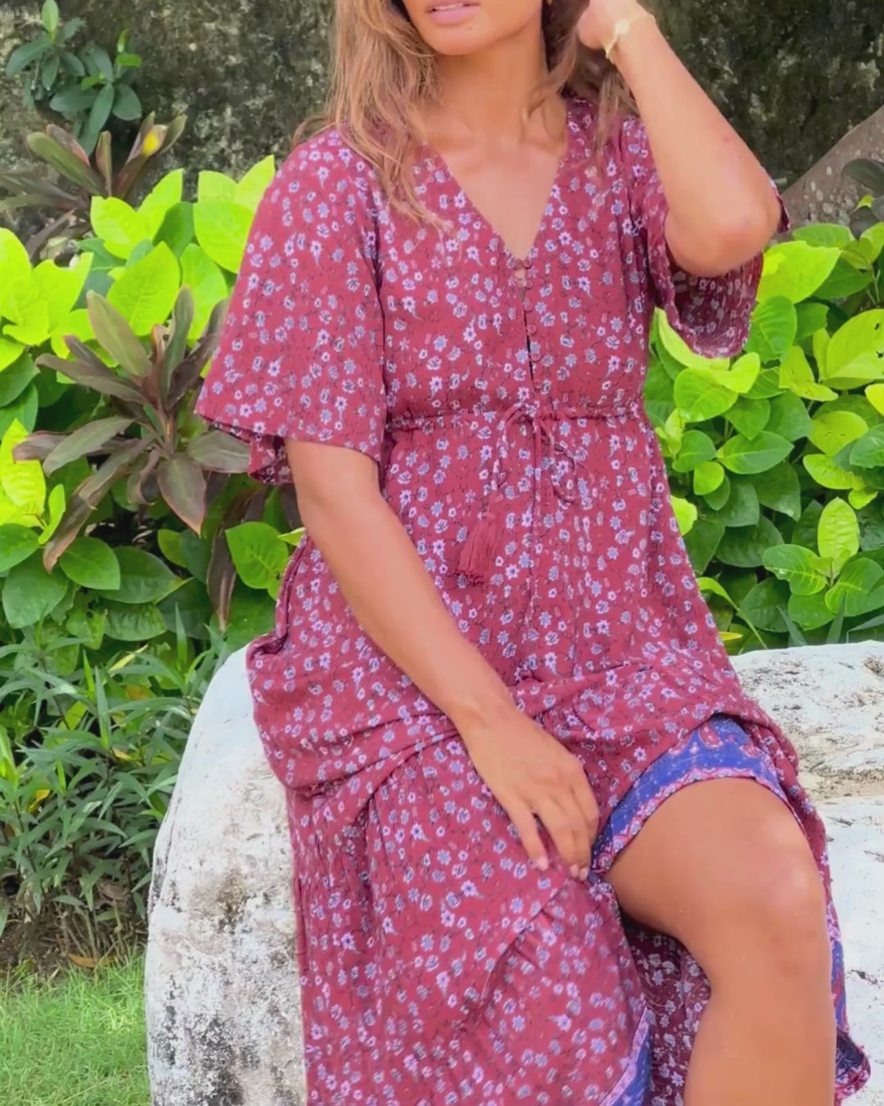 MARA MAXI DRESS RHUBARB