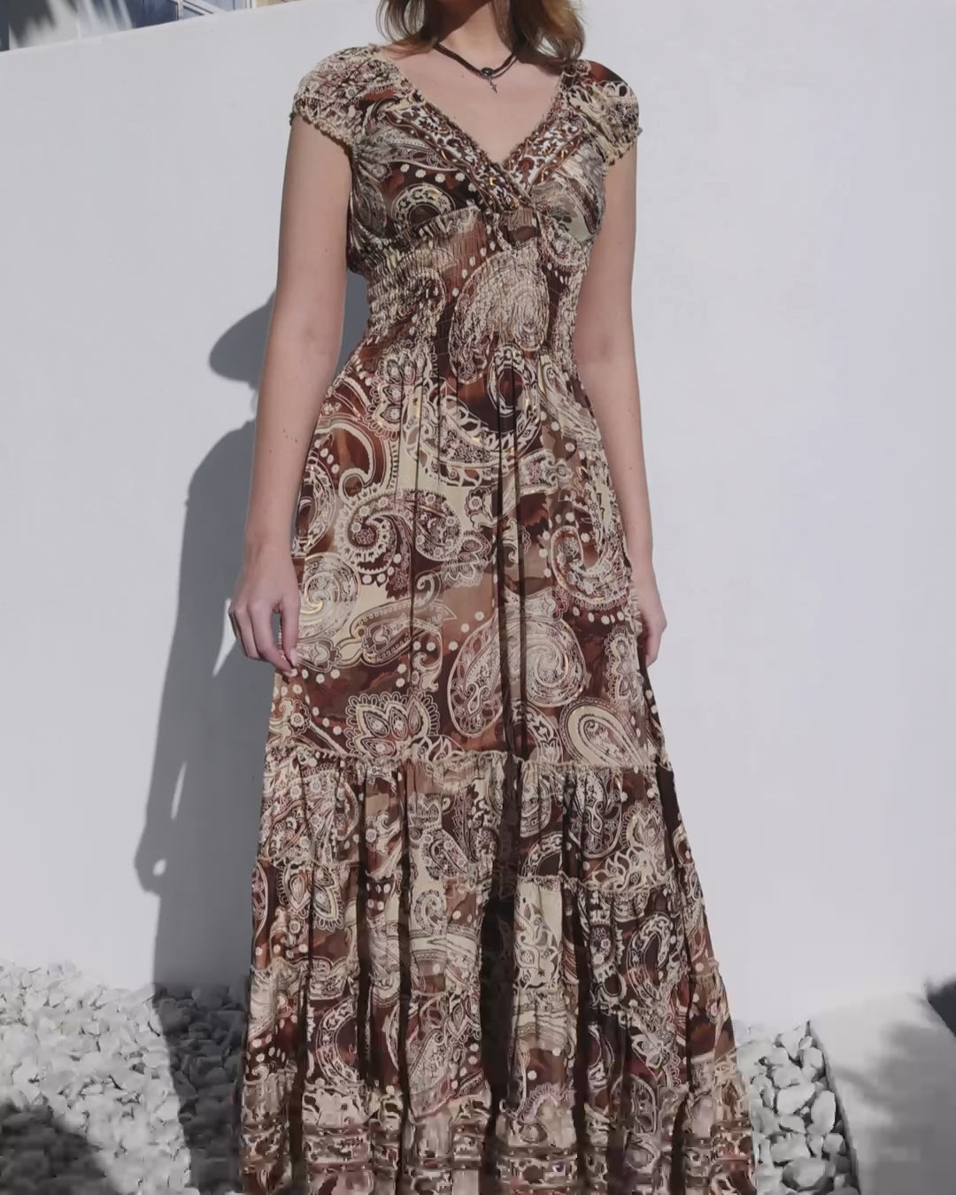 SAMARA MAXI DRESS WILD FAWN