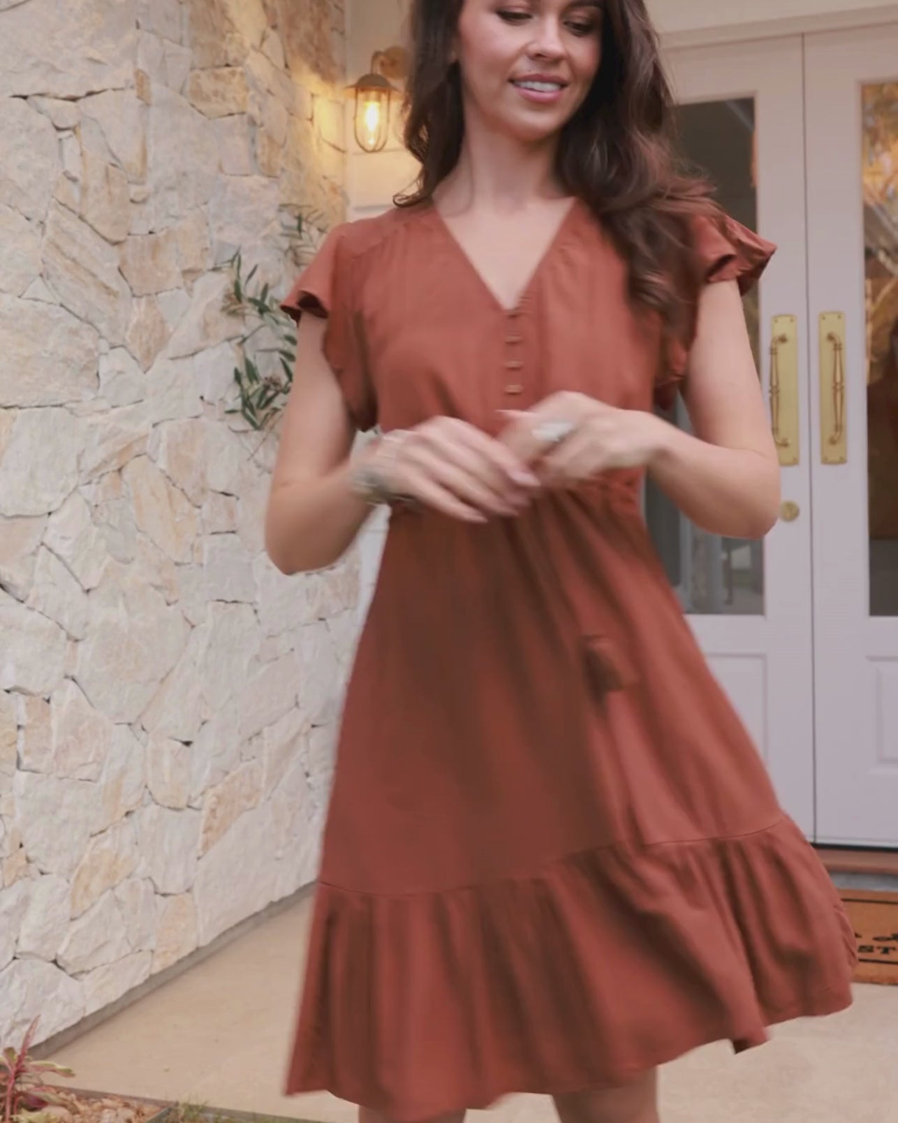 CALI MINI DRESS CHOCOLATE