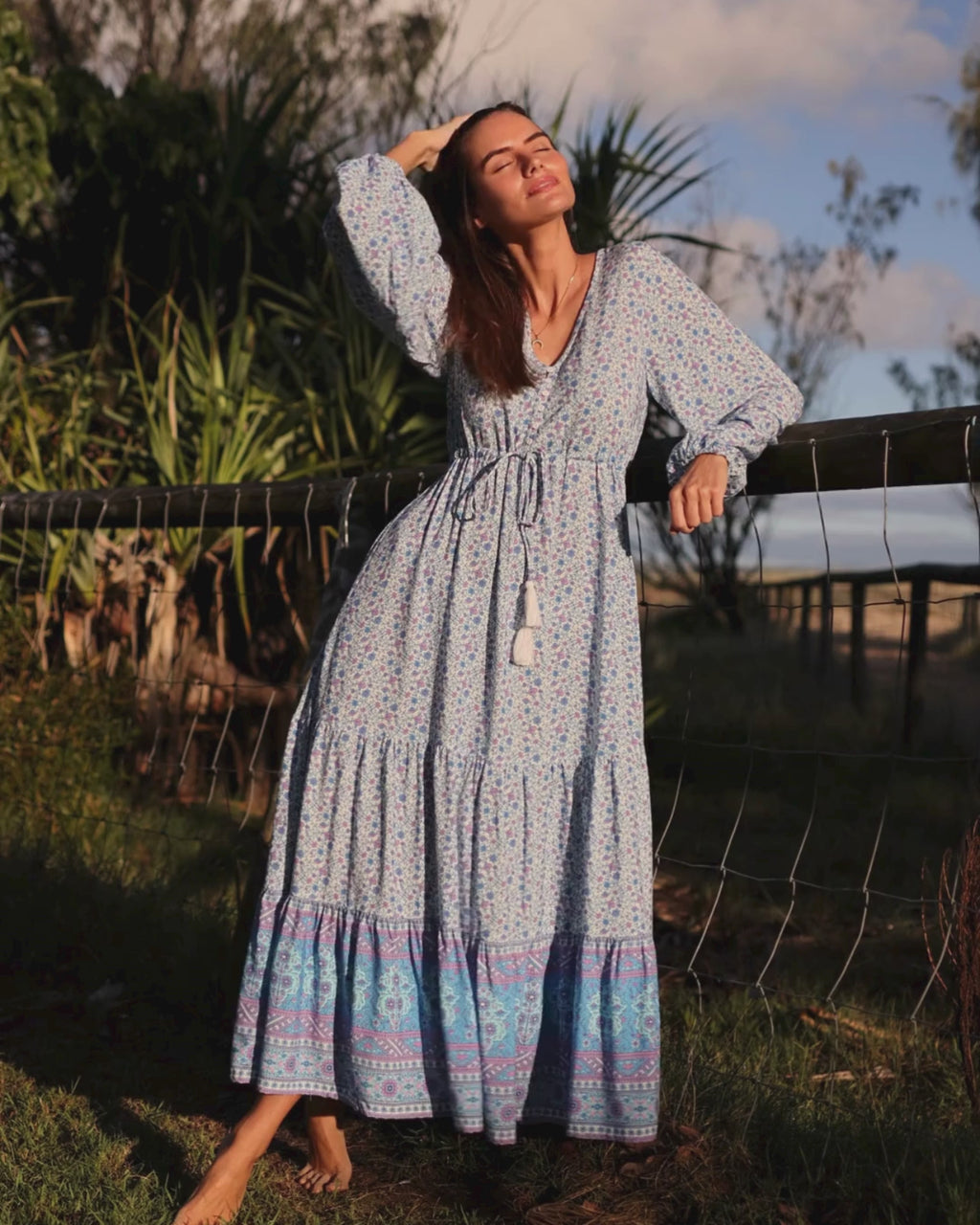 DIXIE MAXI DRESS AZURE