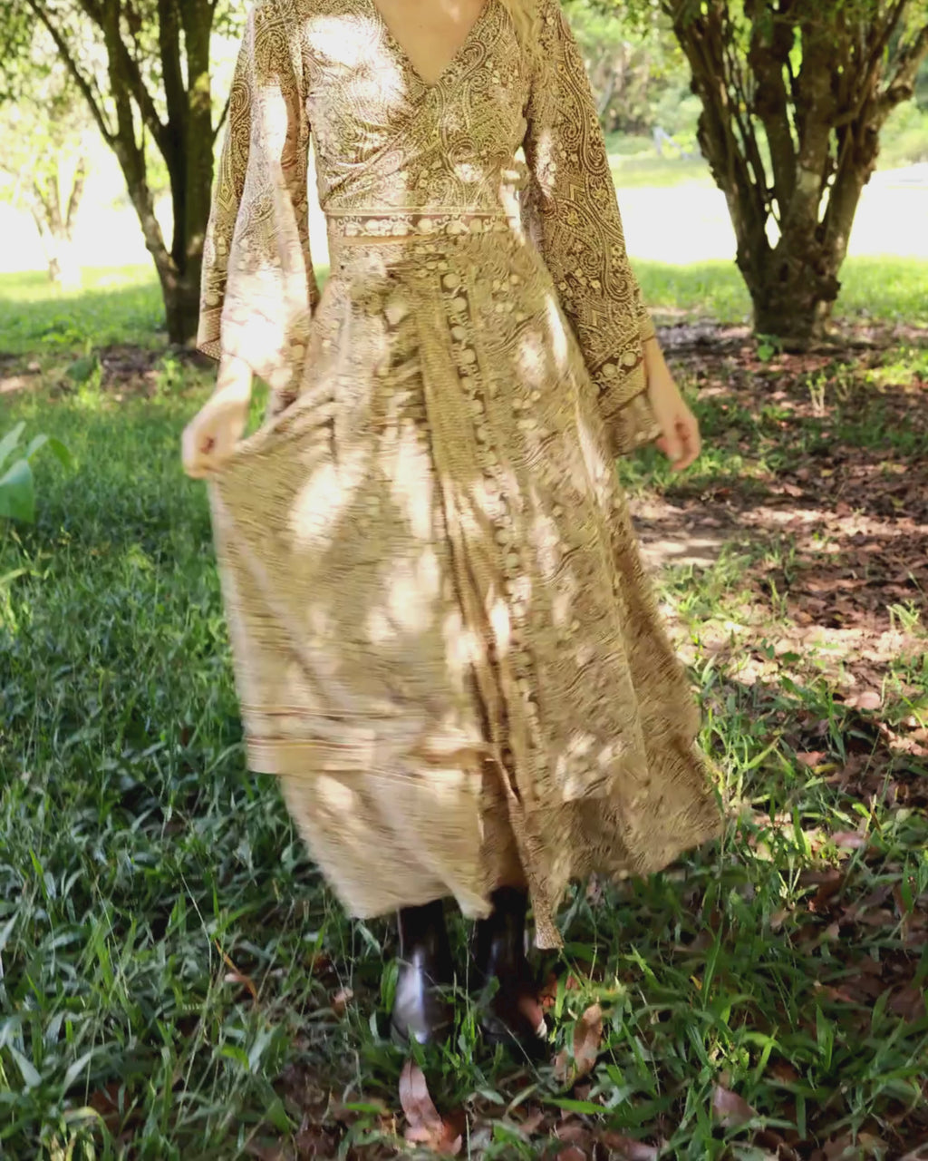SOLEA MAXI SKIRT GOLD DUST