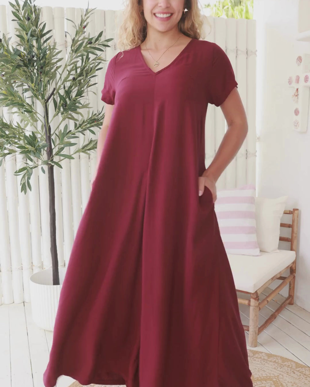 HARLOW JUMPSUIT SANGRIA