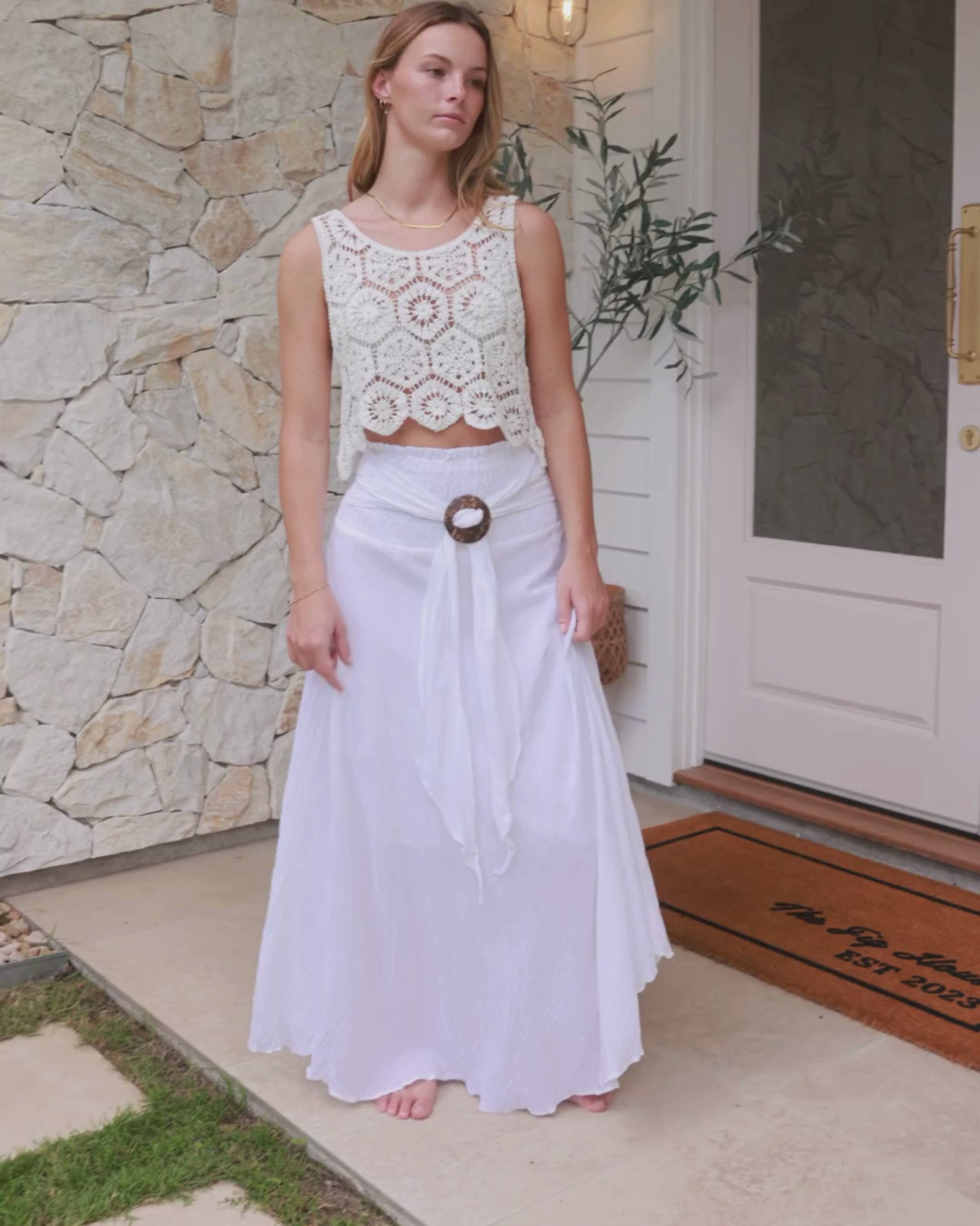 COCO MAXI SKIRT WHITE