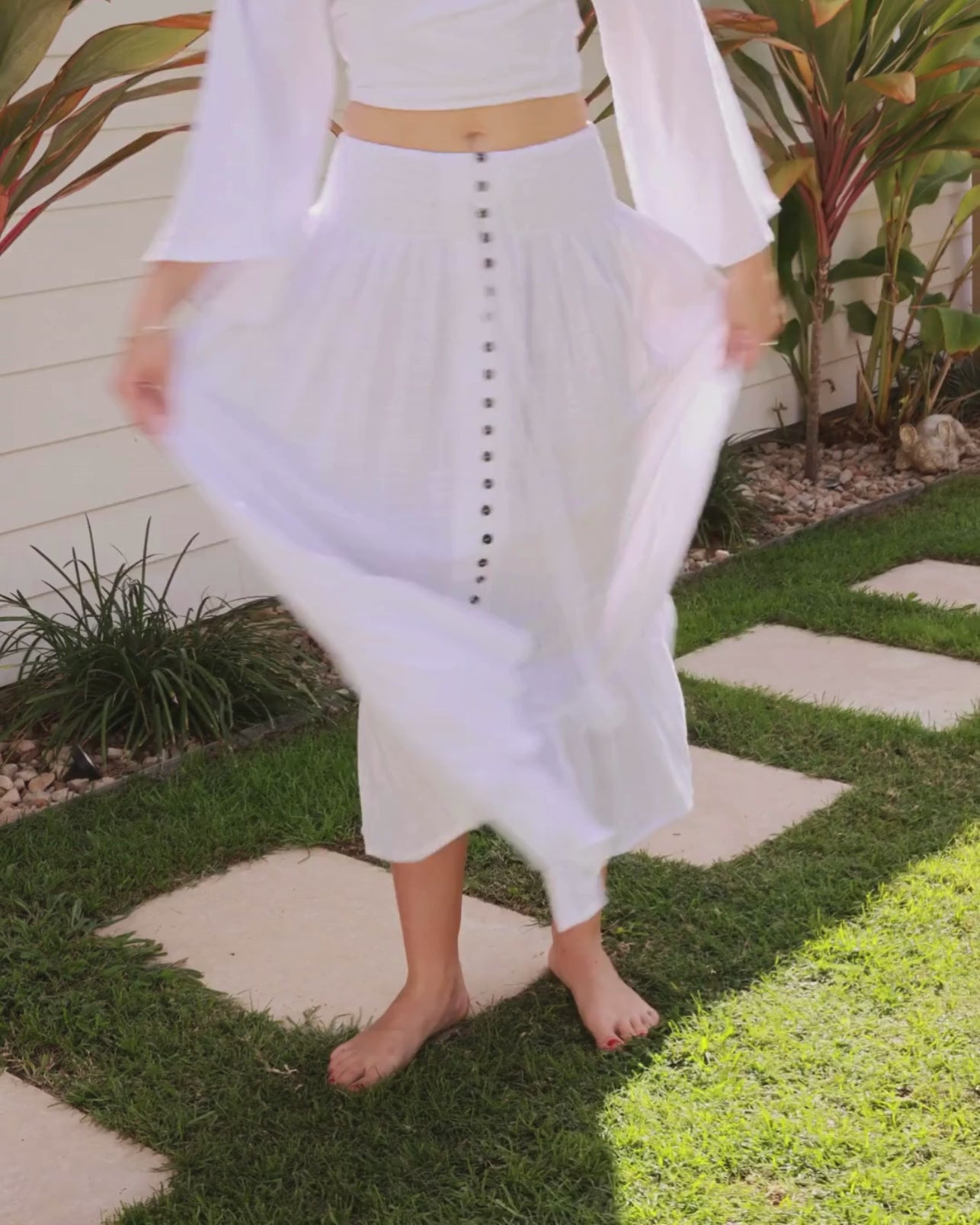 CINDY MAXI SKIRT WHITE